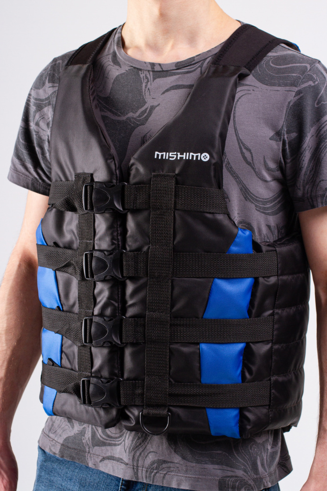 Жилет спасательный MISHIMO PRO Премиум качества Черно-синий в Сергиевом Посаде