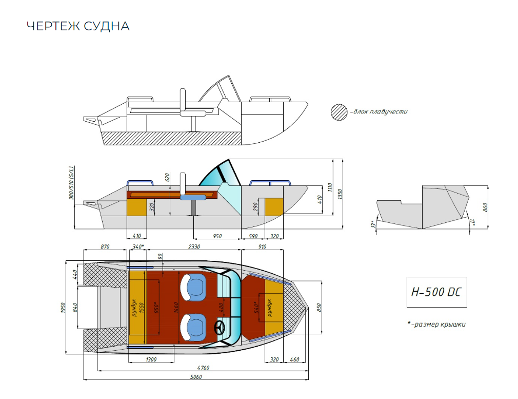 Алюминиевый катер Неман-500 DC (без покраски) в Сергиевом Посаде
