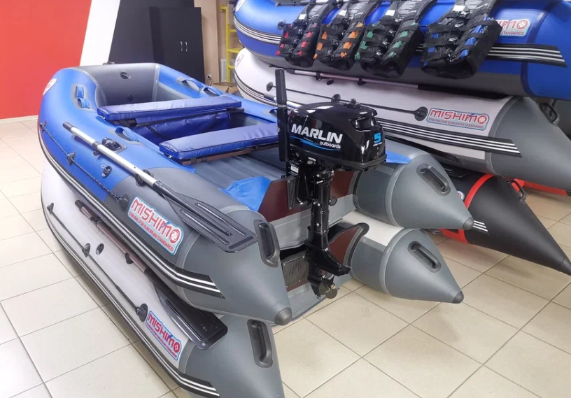 КОМПЛЕКТ ЛОДКА MISHIMO LITE 315 + МОТОР 5л.с в Сергиевом Посаде