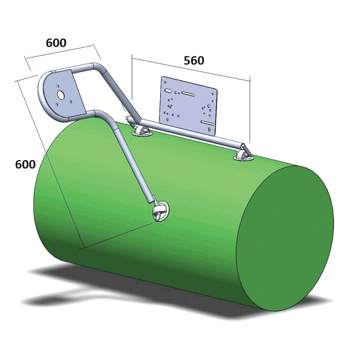 Стойка рулевая с креплением на баллон надувной лодки 25мм в Сергиевом Посаде