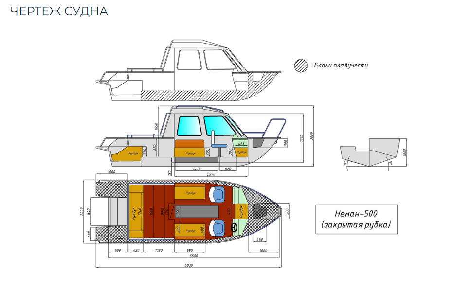 Алюминиевый катер Неман-500 (закрытая рубка) в Сергиевом Посаде