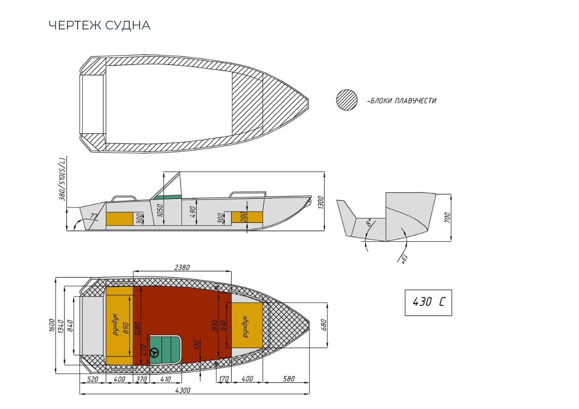 Алюминиевый катер Wyatboat-430 C в Сергиевом Посаде