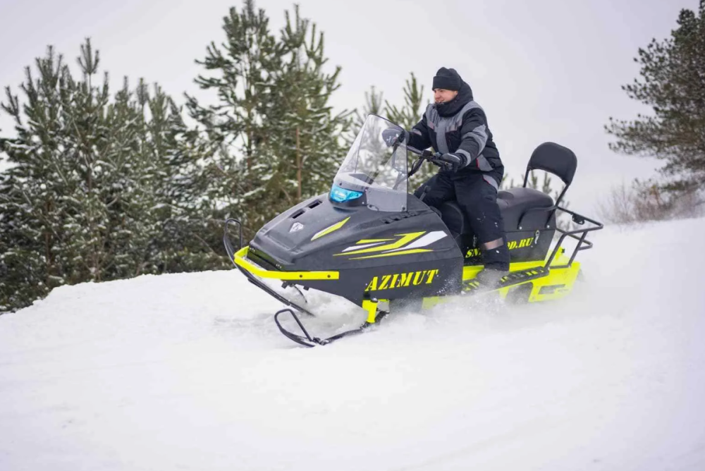 Миниснегоход Бурлак Азимут 24 л.с. , эл.запуск, реверс, тормоз гидравл, капот черный в Сергиевом Посаде