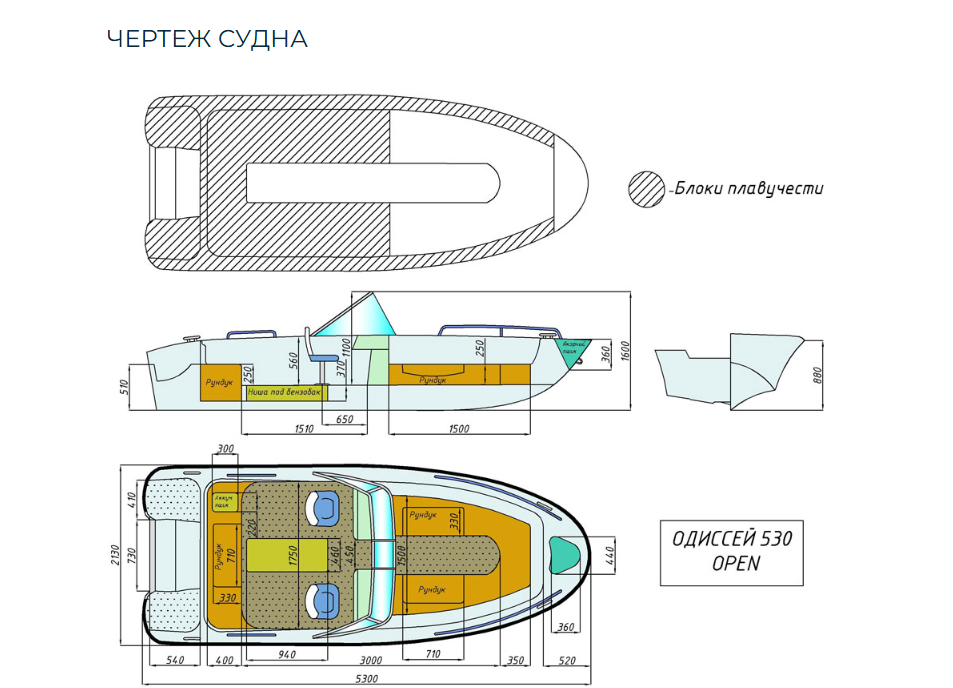 Стеклопластиковый катер Neman-530 Open в Сергиевом Посаде