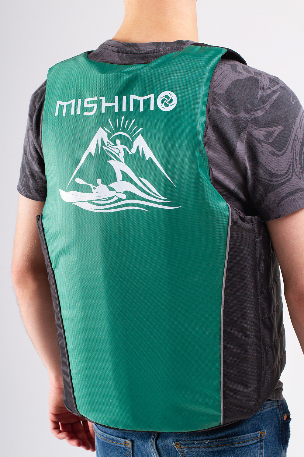 Жилет спасательный MISHIMO PRO Премиум качества Черно-зеленый в Сергиевом Посаде