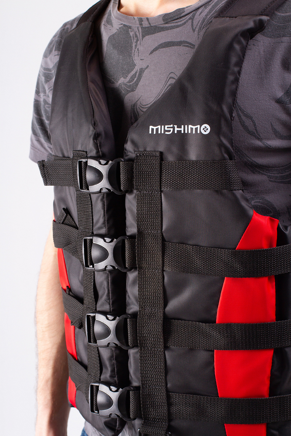 Жилет спасательный MISHIMO PRO Премиум качества Черно-красный в Сергиевом Посаде